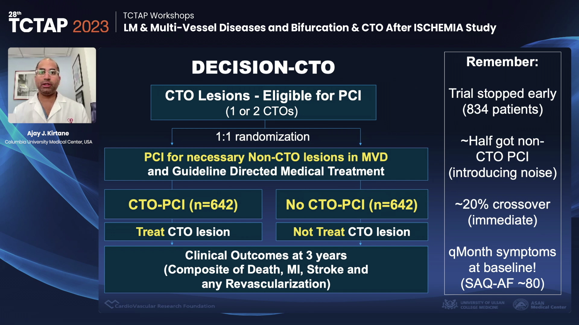 [TCTAP Workshops] LM & Multi-Vessel Diseases and Bifurcation & CTO After ISCHEMIA Study