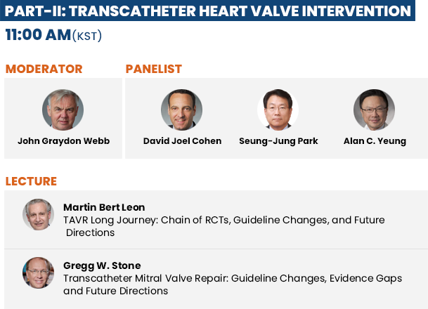 Part-II: Transcatheter Heart Valve Intervention - 10:45 AM(KST)
