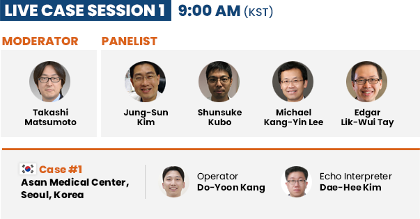 Live Case Session 1  - 9: 00 AM (KST)