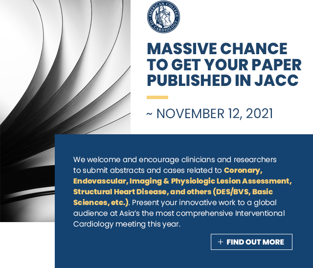 MASSIVE CHANCE TO GET YOUR PAPER PUBLISHED IN JACC ~ November 12, 2021